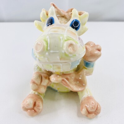 KoKo Originals Ceramic Figurine 3.5  Jamie Joy Dragon Patchwork 2002 Boulgarides