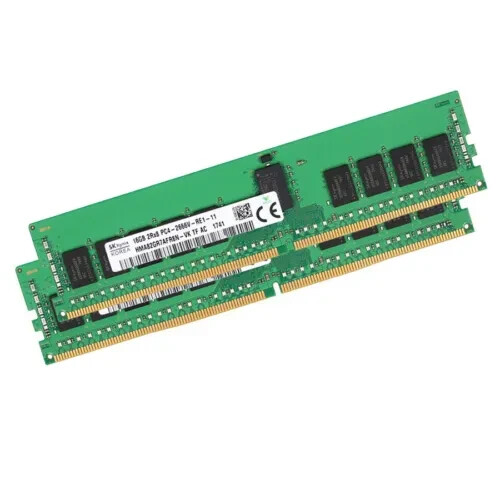 SK Hynix 32GB (2 x 16GB) 2Rx8 PC4-2666V DDR4 REG ECC RAM RDIMM HMA82GR7AFR8N-VK