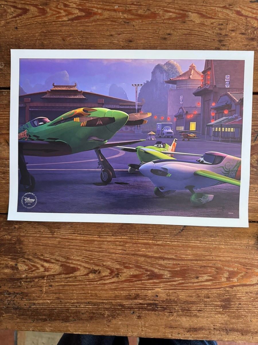 Disney's “Planes” Art Print Lithograph Ripslinger Talking to Ned