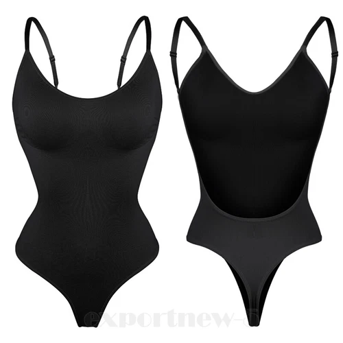 Slim Shapewear Bodysuit Women Tummy Control Snatched Racerback Full Body Shaper - Picture 20 of 27