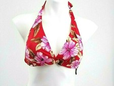 Sia womens bikini tops halter bandeau swimwear red pink flowers new