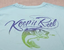 American Outdoorsman Men "Keep it Reel" COOL+ Quick Dry LS Fishing Shirt NWT 2XL