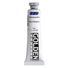 Heavy Body Acrylics By Golden, Ultramarine Blue, 2 Fl. Oz. Tube, Professional Ac