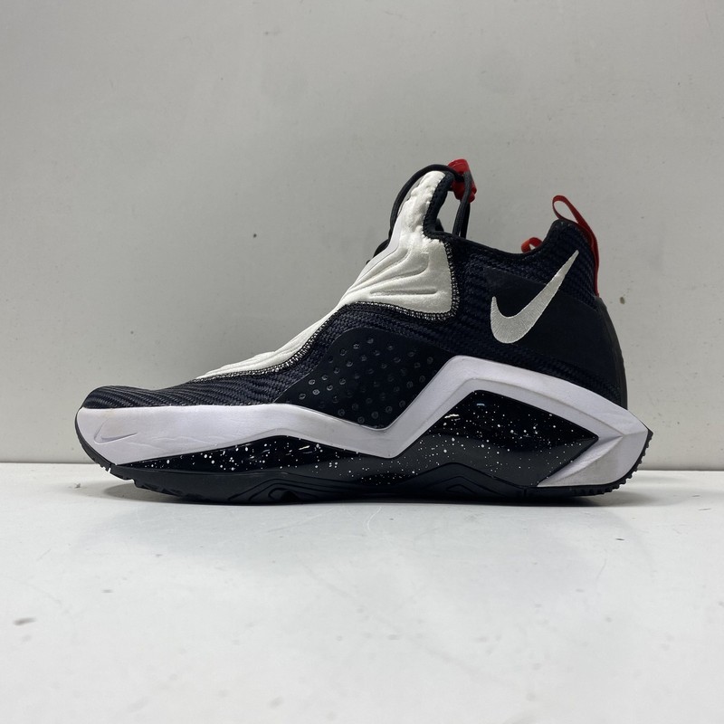 Nike LeBron Soldier 14 XIV White Black University Red Basketball Shoes Size 10.5