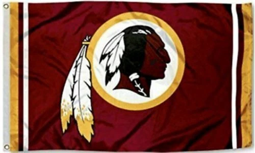 Bandera Pieles Rojas 3X5 Bandera Washington Nueva EE. UU. Comandantes Hombre Cueva Tailgating Banderas Foto 3 de 4