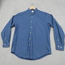 Brooks Brothers Shirt Mens Large Blue Regent Original Polo Cotton Button Down