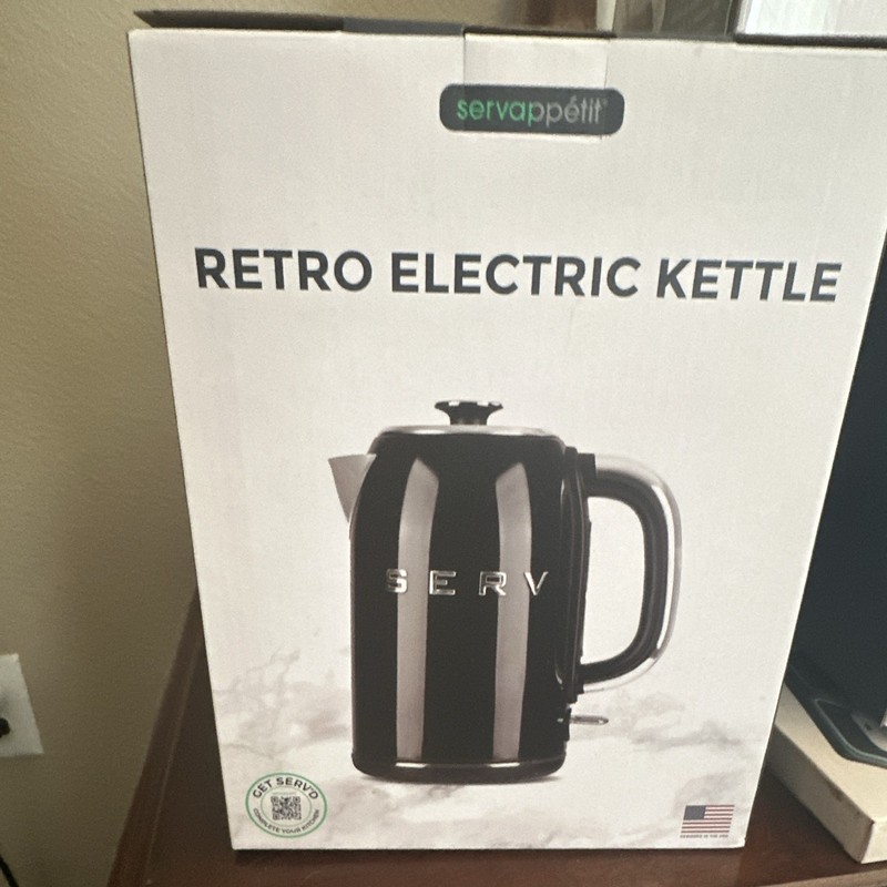 servappétit Retro Electric Kettle 1.7L 1500W Cordless 360° Auto Shut-Off