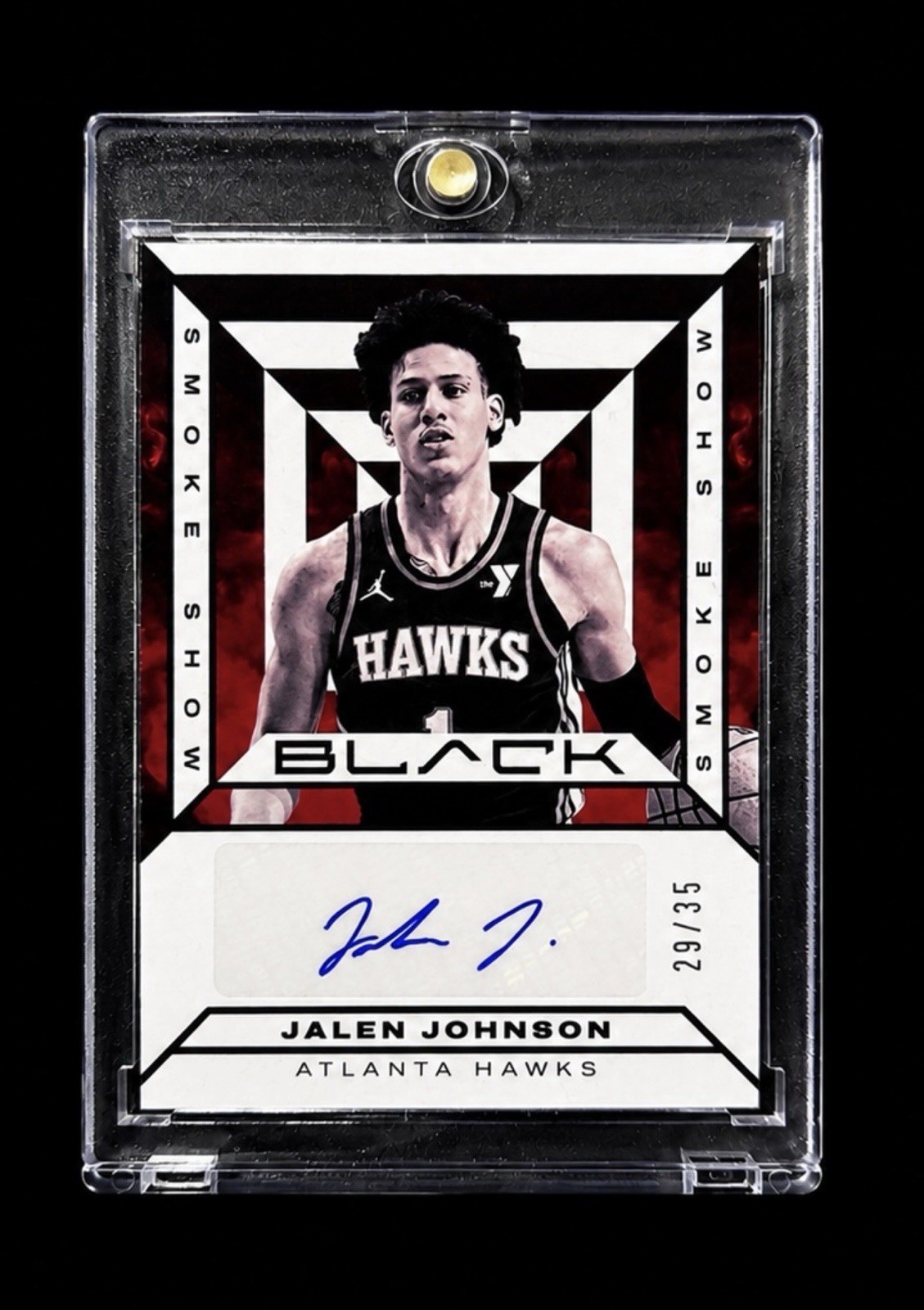 2023-24 Panini Black - Smoke Show Signatures Jalen Johnson #SSS-JJ /35 (AU)