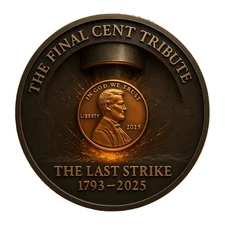 2PCS Farewell to the Penny 1793–2025 The Final Cent Tribute Coin NEW