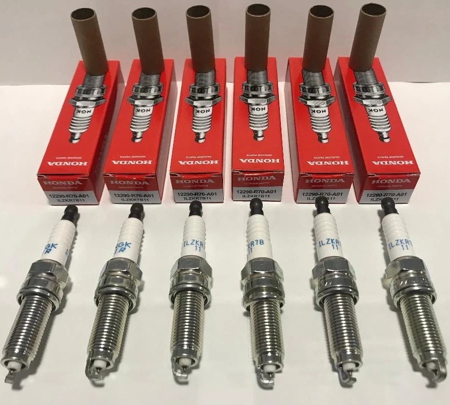 6PCS Genuine OEM NGK Iridium Spark Plugs For Honda 12290-R70-A01 ILZKR7B11