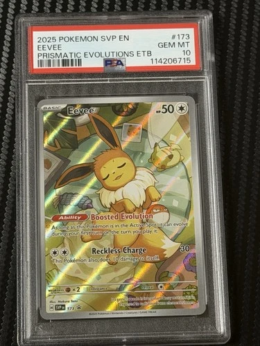 Pokemon Eevee Prismatic Evolutions ETB Promo SVP EN 173 PSA 10 Gem Mint