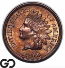 1906 Indian Head Cent Penny, Lustrous Red, Choice BU++
