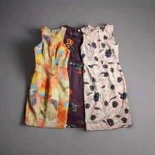 (3) Banana Republic, Calvin Klein, H&M Floral Knee Length Dresses Sz 4 Boho Nice