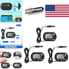 Aquarium Thermometer Set of 3 with Large LCD Display for Easy Temperature Check