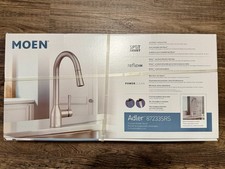 NEW MOEN Adler One-Handle Kitchen Faucet Spot Resist Stainless Steel 87233SRS