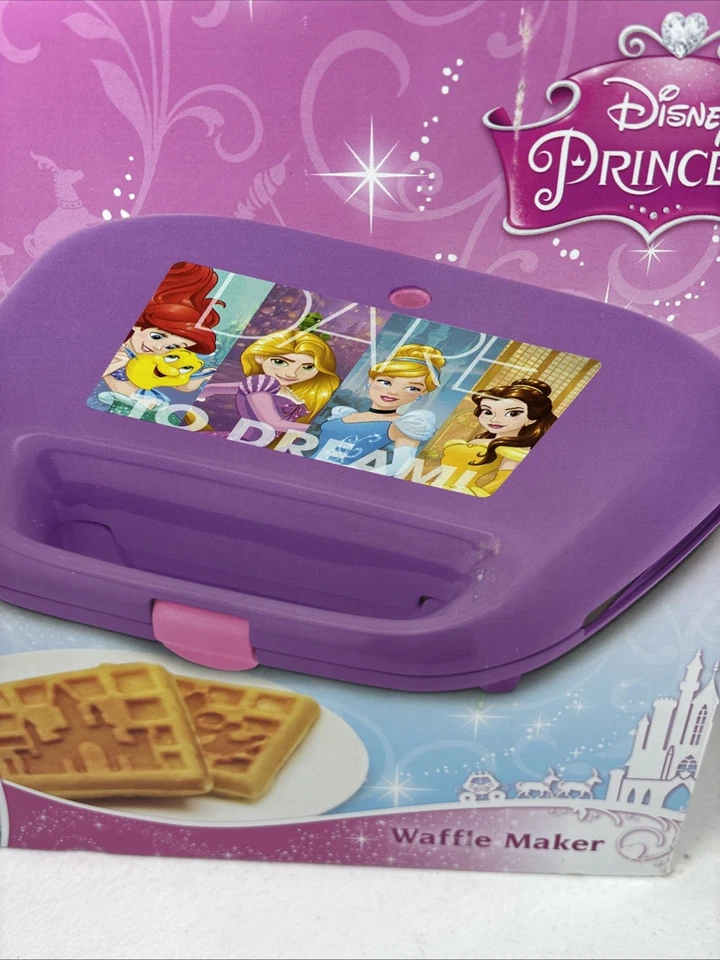 Disney PRINCESA CORONA CASTILLO WAFFLE MAKER ATREVERSE A SOÑAR DP-2 púrpura BÉLGICA Foto 2 de 4