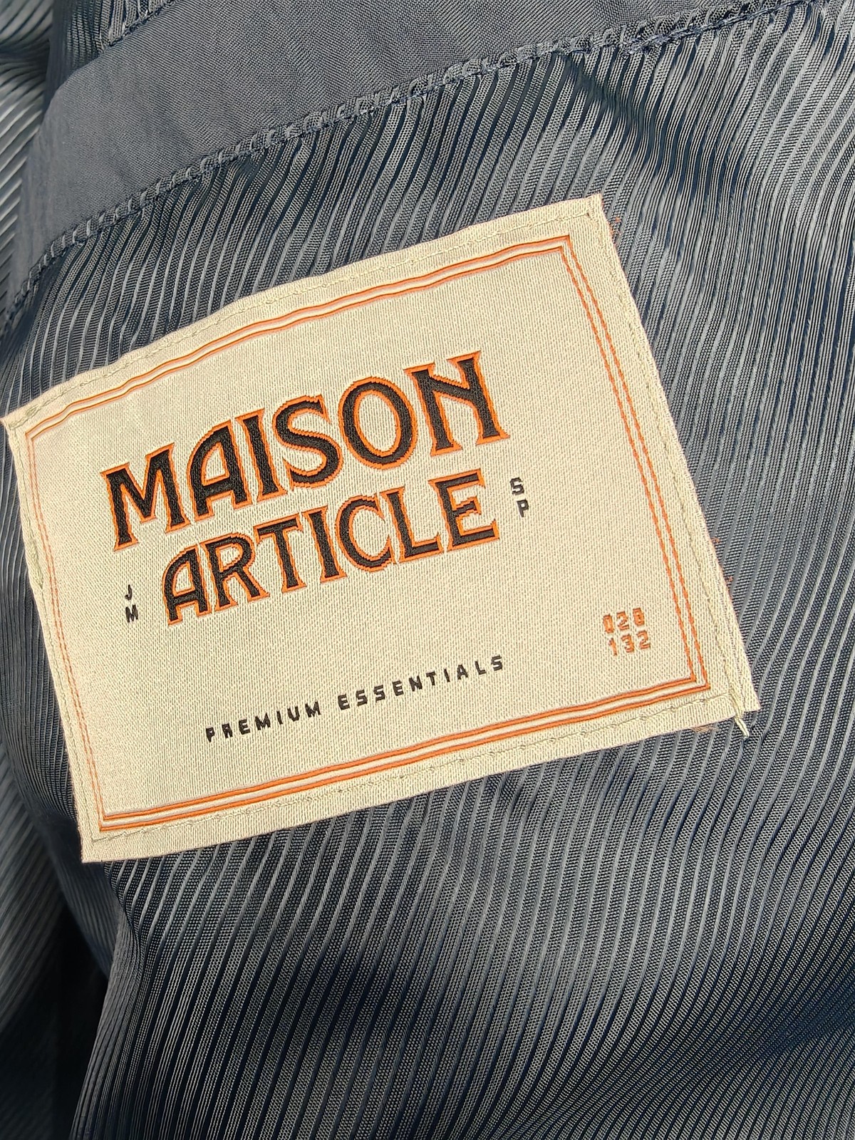 Maison Article Jacket Mens Medium Gray Quilted In… - image 4