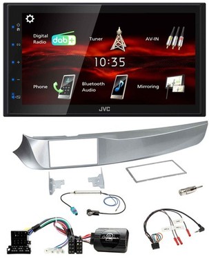 JVC USB Bluetooth Lenkrad DAB 2DIN Autoradio für Alfa Giulietta 2010-2014 940 si