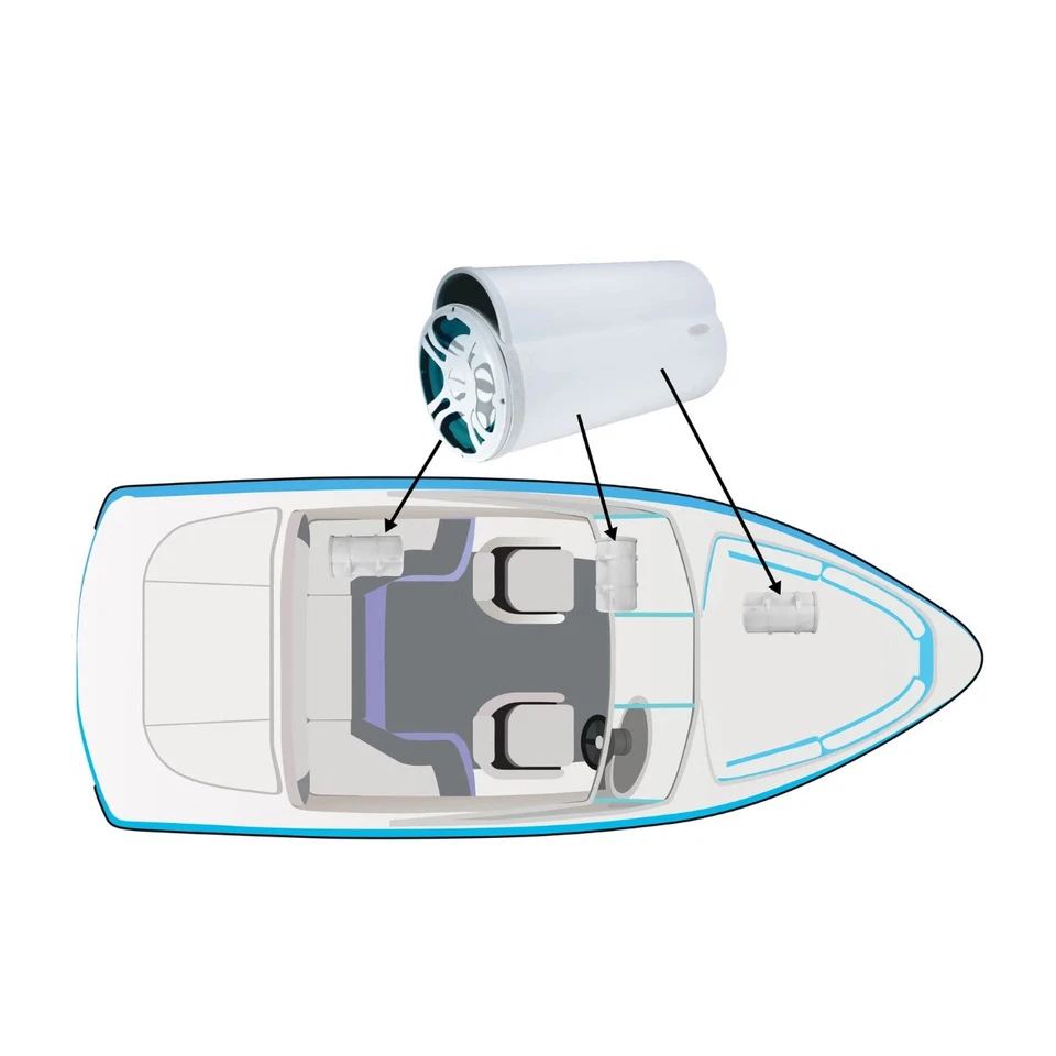 Subwoofer para bajos pasivos marinos Bazooka de 10 pulgadas 4 ohmios para barcos Foto 3 de 3