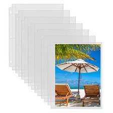 30 Pack 8x10 Photo Sleeves for 3 Ring Binder, Hold 60 Photos