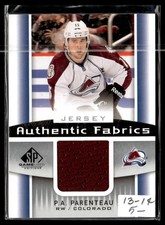 2013-14 SP Game Used Authentic Fabrics P.A. Parenteau Colorado Avalanche #AF-PA
