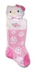 2011 Kurt Adler Hello Kitty Pink Plush Embroidered Christmas Stocking