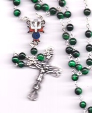 Knights of Columbus - Dark Green Tiger Eye 6mm beads   "MTKENT55"