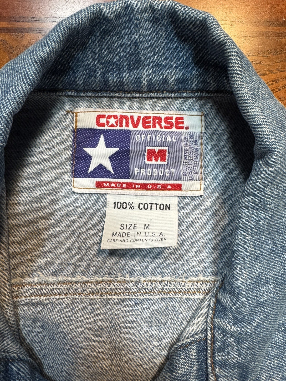 RARE 1996 Vintage Converse Kentucky Wildcats DENIM Jacket, Size  Adult Medium  thumbnail 4