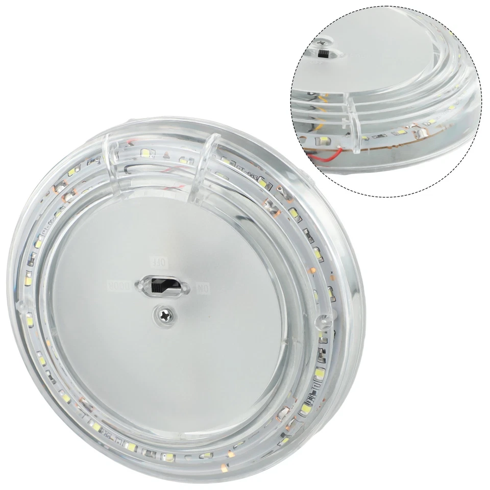 Dome White Lamp Led 24LED White Light Reading Light Boat Bus Camper Van DC 12V - Image 2 of 4