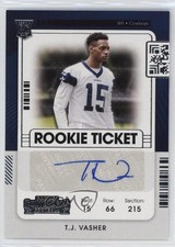 2021 Panini Contenders Rookie Ticket TJ Vasher #289 Auto 19ed