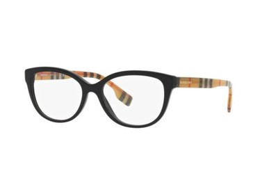 Burberry Square Woman Eyeglasses 0BE2357 3757 54mm Black - NEW