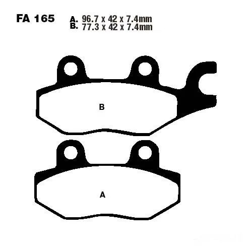 Bremsbelag EBC FA165TT Vorne Links FüR Kawasaki KVF 750 D Brute Force 2008-2011-image