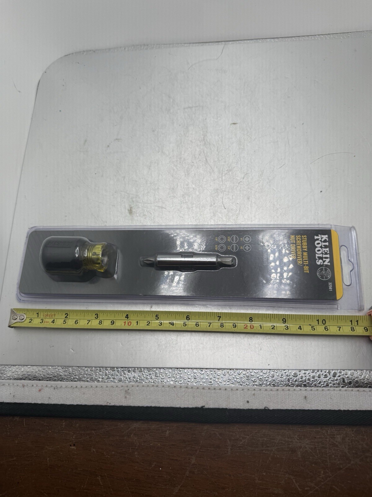 Klein Tools 32561 Multi-Bit Screwdriver / Nut Driver, 6-in-1 Stubby Screwdriver