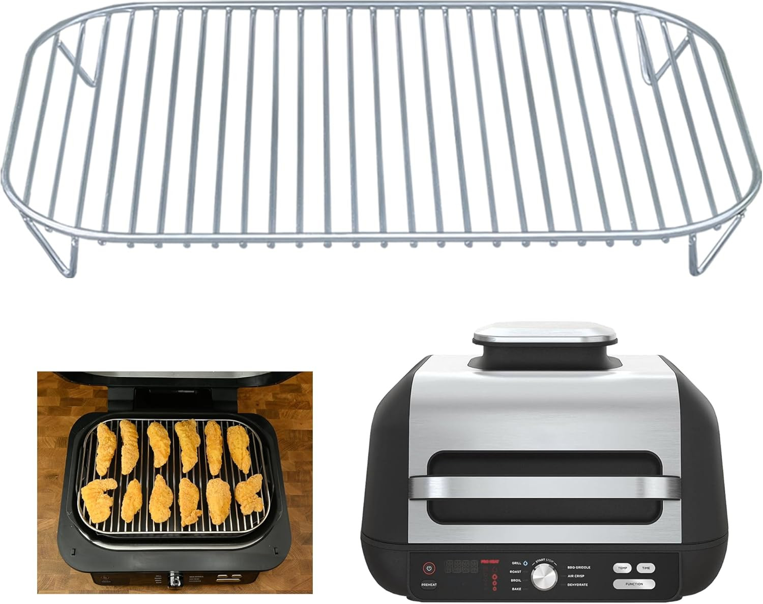 Stainless Steel Rack for Ninja Foodi XL Pro IG601 Electric Indoor Grill & Griddl