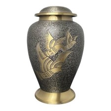 Cremation Urn Human Ashes Memorial Funeral Large 200 cubic inches Solid Brass