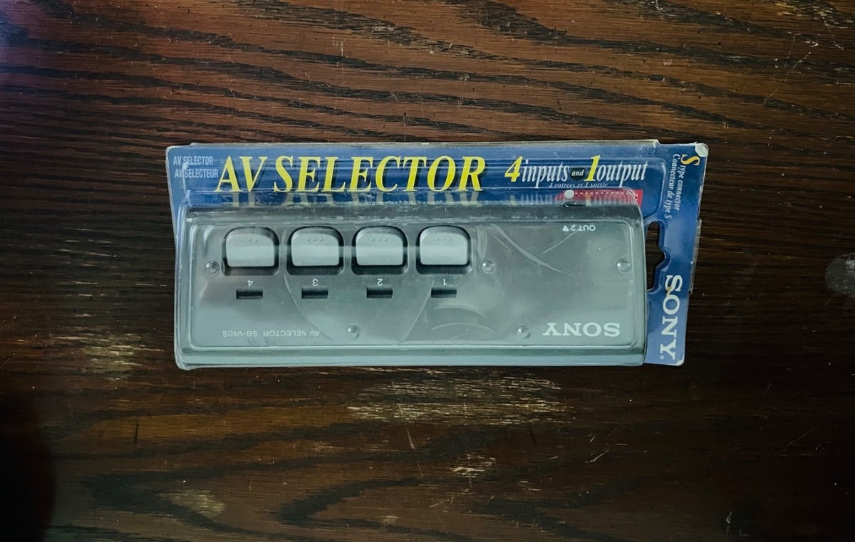 Sony SB-V40 AV Selector Audio 4 Way Splitter Switch, Retro Gaming