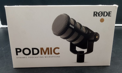 Rode PodMic Dynamic Wired Broadcasting Microphone w/ Integrated Pop Filter Black