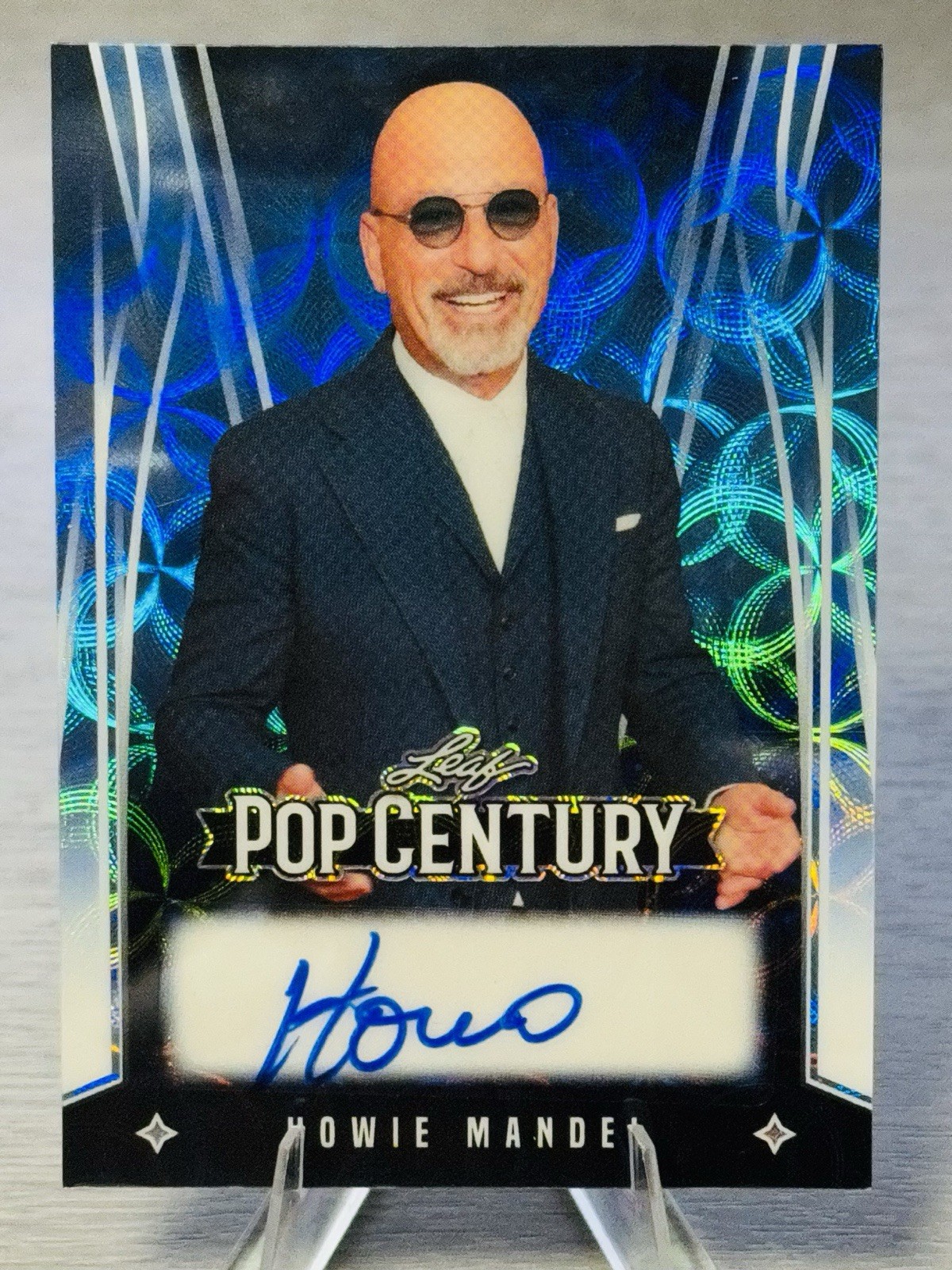 🍿🎬HOWIE MANDEL 2025 Leaf Pop Century BLUE KALEIDOSCOPE SSP AUTO /4 #LEGEND🎬🍿