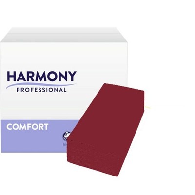 Servietten Harmony 3-lg bordeaux 40x40cm 1/8 Falzung