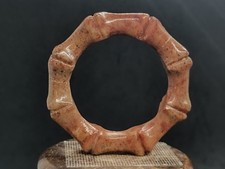 Ancien pendentif design bambou hétien en forme de disque artisanat chinois