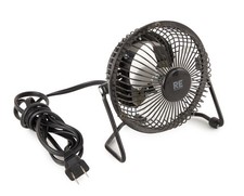 4" AC Personal Desk Fan   Portable Mini Table Cooling Fan - Black