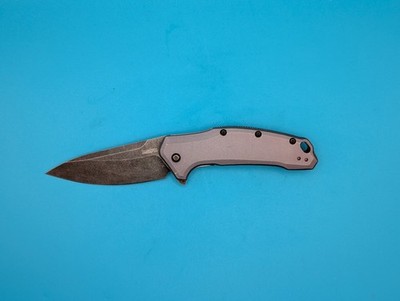Kershaw Link Blackwashed Plain Edge 1776GRYBW Assisted Open Pocket Knife!