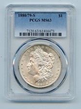 1880/79-S Morgan Silver Dollar $1 PCGS MS63