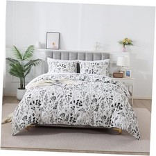 Cotton Duvet Cover Black Floral Duvet Covers Super Soft Queen A-black Floral