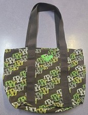 Borsa tote in tela Roxy Y2K verde e marrone