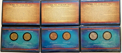 Lot of three -Great American Rare Coin Collections: Busisness & Proof