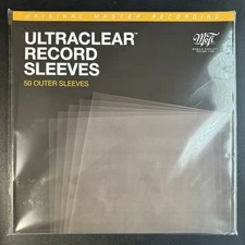 MoFi MFSL Mobile Fidelity Ultra Clear LP Record Outer Sleeves – 50 Pack