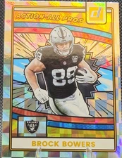 2025 Donruss Brock Bowers All Action Pros Holo Las Vegas Raiders AAP-BBO