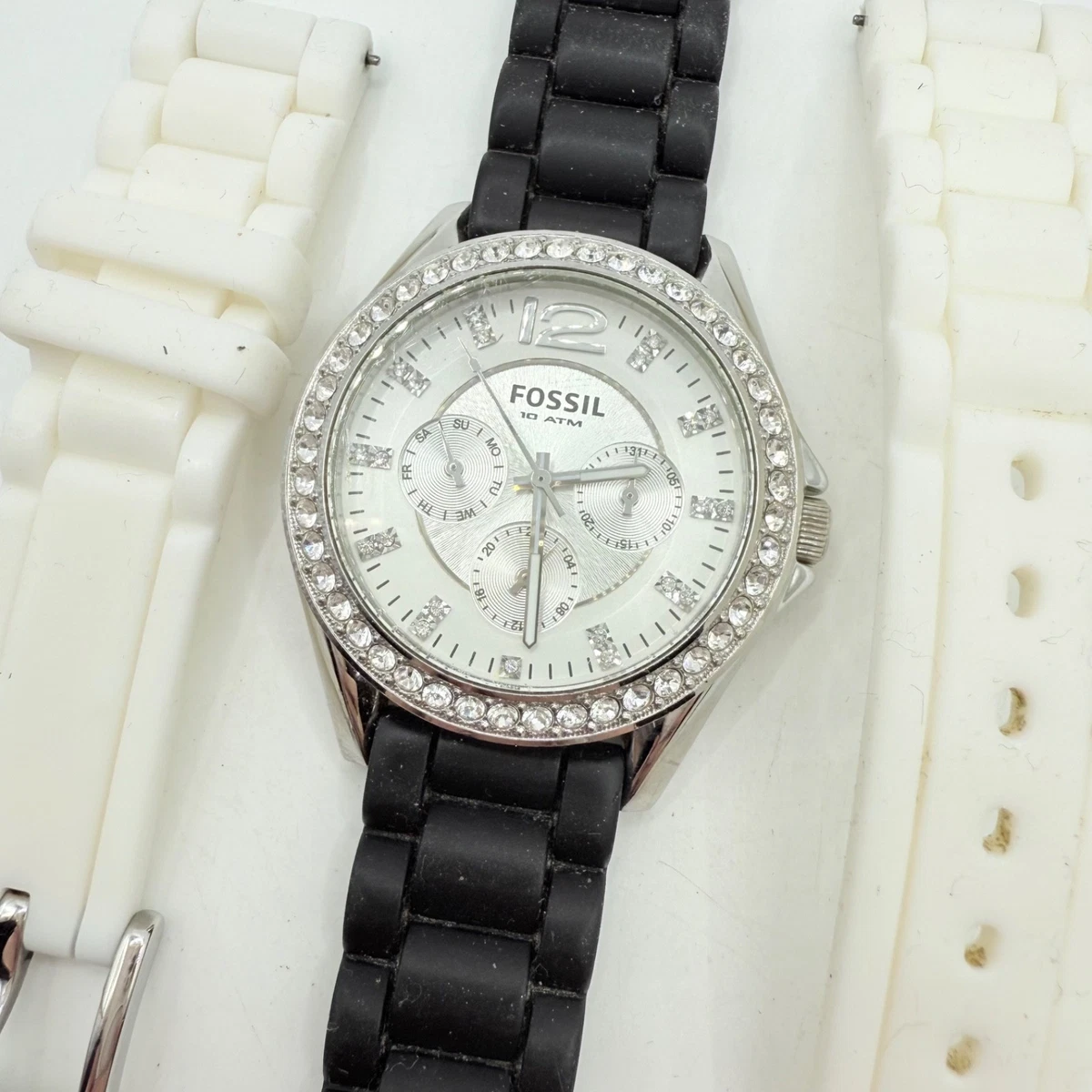 Fossil Decker Silicone Band Wristwatches for sale | eBay Fossil Decker Chronograph Watch Green Dial Ion-Plated Case Silicone Band Working main image 0