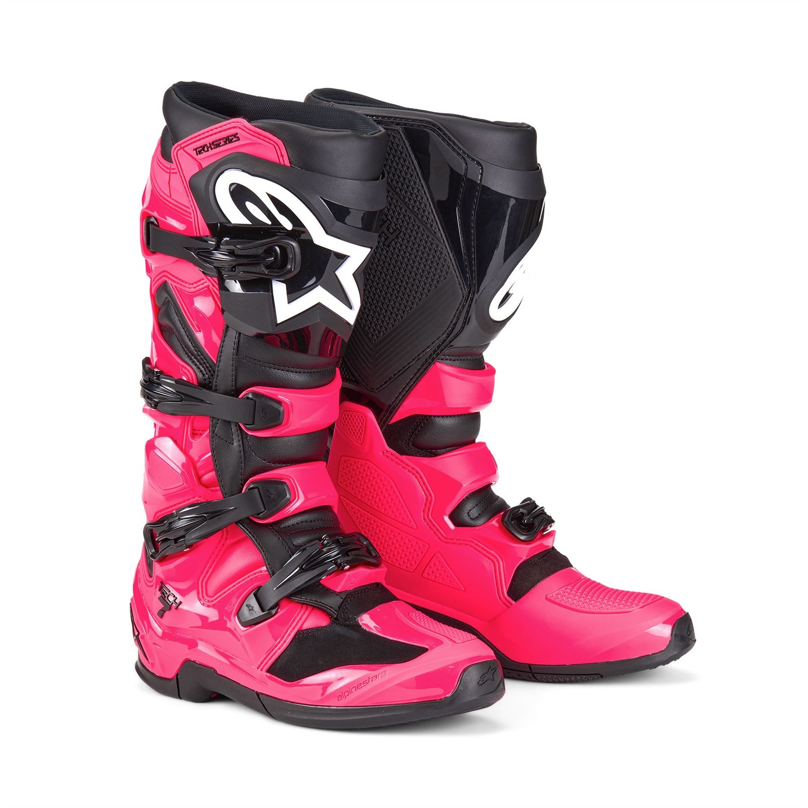 Alpinestars Men's Pink/Black Tech 7 Motocross Boots - Image 2